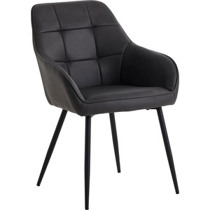 Unique Furniture Тъмносиви тапицирани трапезни столове в комплект с подлакътници 2 бр. Nolan Square - Unique Furniture (50800002)