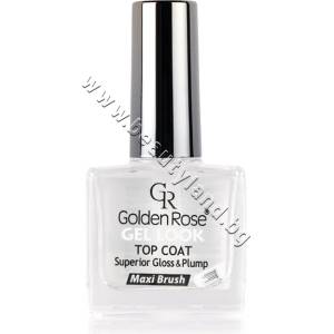 Golden Rose Лак за нокти Golden Rose Gel Look Top Coat, p/n GR-2230202 - Топ лак с гел финиш (GR-2230202)