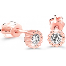 Cutie Diamonds náušnice kôstky z ružového zlata s briliantmi DZ60236-30-00-X-4