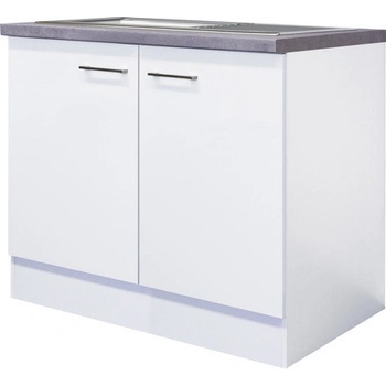 Flex-Well Kuchynská skrinka Joelina pod drez, vr. drezu, 100 x 86 x 57,1 cm