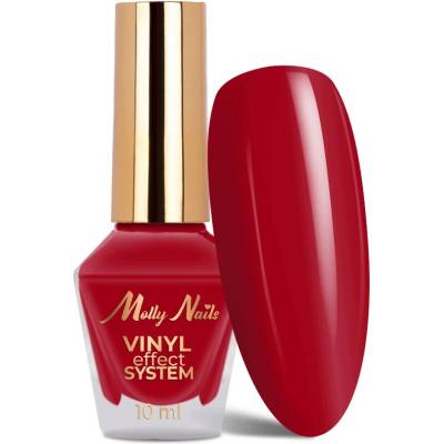Klasický lak na nehty MOLLYNAILS 10ml Vinyl Effect System Red