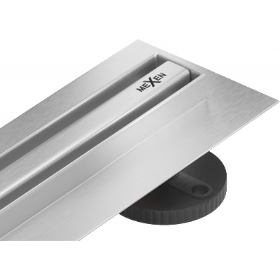 Mexen Flat 360° Slim линейно оттичане, завъртяно 180 см, инокс - 1041180 (1041180)