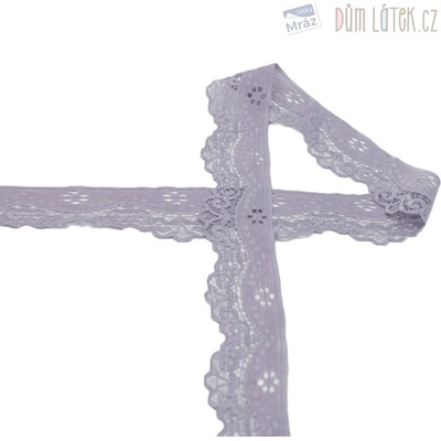Elastická krajka lila, 35 mm – Zboží Mobilmania