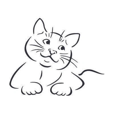 Artemiss Kočka obrys plastová šablona 357 B 14,5x14,5cm – Zboží Mobilmania