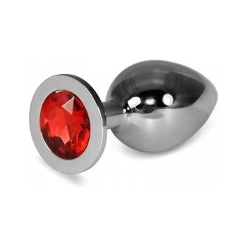 Lovetoy Large Silver Plug Red
