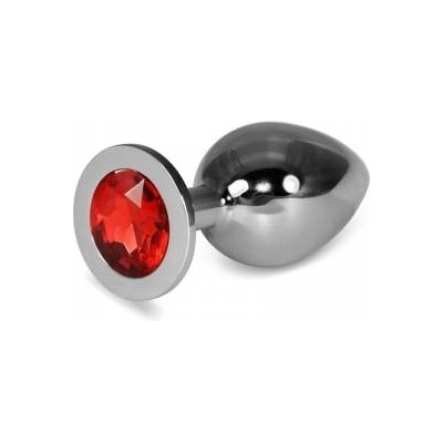 Lovetoy Large Silver Plug Red