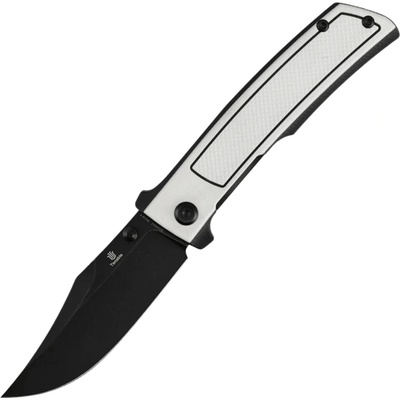 Tenable Bison - Blackwash Nitro V with Black & White G10 with Frag Pattern handle B2108A1