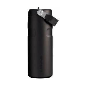 STANLEY 1913 Flip Straw drinking bottle with straw 0.47L - thermal mug cools for 8 hours - ice-cold for 40 hours - BPA-free - leak-proof - for cup holders - dishwasher safe - Black 2.0 - 100000112689