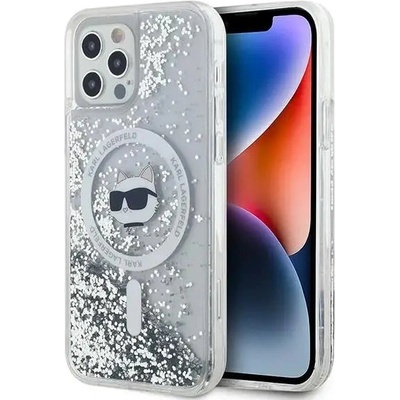 KARL LAGERFELD Кейс Karl Lagerfeld Liquid Glitter Choupette Head MagSafe за iPhone 12 / 12 Pro, прозрачен (3666339285630)