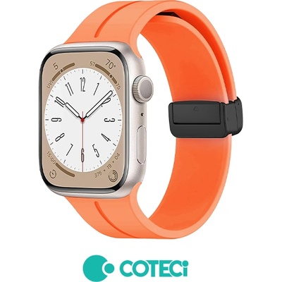 COTECi Оранжева силиконова каишка W108 за iWatch 8, 45мм | Baseus. bg (21048-OR)