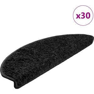 vidaXL Изтривалки за стълби, 30 бр. , 65x21x4 см, черни, полукръгли, големи (3365813)