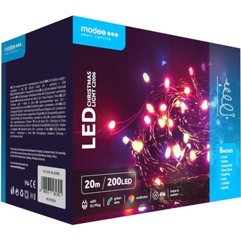 Modee Lighting LED vianočná reťaz 200 LED 20m multicolor