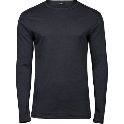 Tee Jays 530 pánske tričko Interlock s dl. rukávom sivé dark