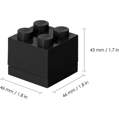 LEGO® Mini Box 4,6 x 4,6 x 4,3 cm čierna