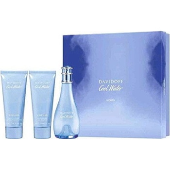 Davidoff Cool Water woman EDT 100 ml + tělové mléko 75 ml + sprchový gel 75 ml dárková sada