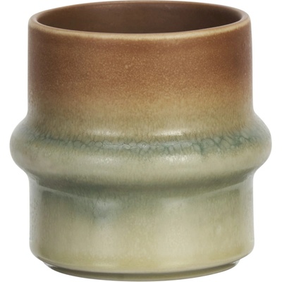 MADAM STOLTZ Kameninový hrnček Two Tone Orange/Green 300 ml