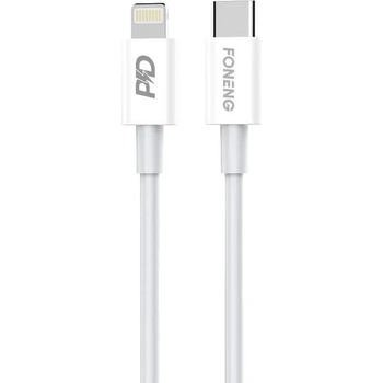 FONENG Кабел Foneng X31, USB-C към Lighting, 3A, 1m, бял (X31 Type-C to iPhone)