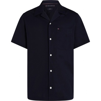 Tommy Hilfiger Риза Tommy Hilfiger Men's Knitted Short Sleeve Plain Shirt - Desert Sky