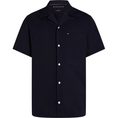 Tommy Hilfiger Риза Tommy Hilfiger Men's Knitted Short Sleeve Plain Shirt - Desert Sky