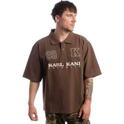 Karl Kani Triko T-Shirt mit Kragen Retro Oversized Polo Shirt
