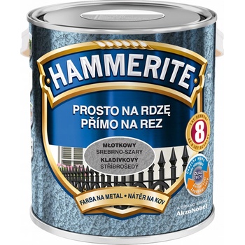 Akzo Nobel Hammerite přímo na rez 2,5L , kladívkový stříbrošedá