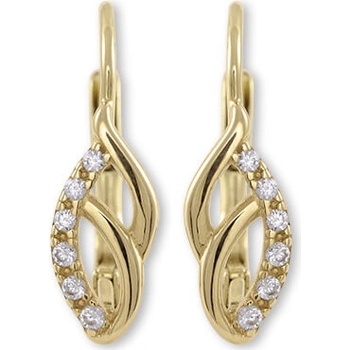 Soliter Elegantné zlaté náušnice s kryštálmi 745 239 001 01087 0000000