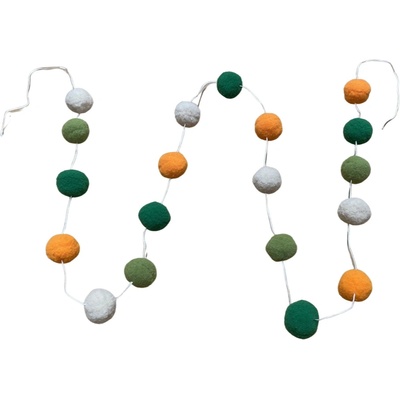 Dream Creations Detská girlanda s 20 brmbolcami zelená a oranžová