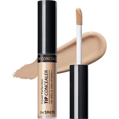 The Saem Cover Perfection Tip Concealer 2,5 Medium Deep Ľahký tekutý korektor na zakrytie škvŕn a drobných nedokonalostí 6,5 ml
