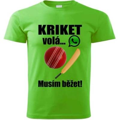 dětské tričko Kriket volá musím běžet zelené