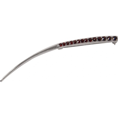 Český granát brož stříbrná 150387