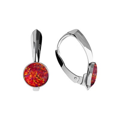 Nubis stříbrné opálové náušnice NBP37-OP45