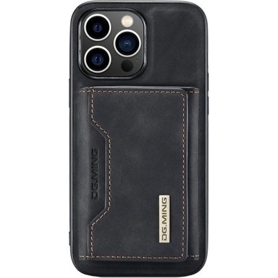 DG.MING 2 v 1 s odnímateľnou magnetickou peňaženkou iPhone 14 Pro Max - čierne