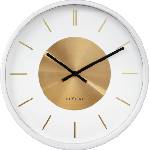 NeXtime Стенен часовник Retro II бяло и златисто (3535WI)