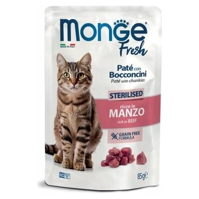 MONGE FRESH CAT KITTEN hovězí 85 g