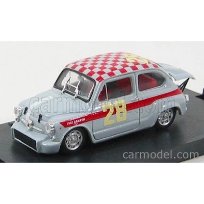 Brumm Fiat 600 Abarth 1000 N 28 4h Di Monza 1966 Steinmetz Šedá Červená 1:43
