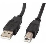 LANBERG Cable USB 2.0 Lanberg AM-BM Ferrit 1m black