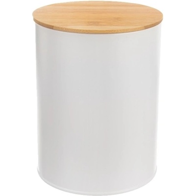 German WHITELINE Plechová bambusová škatuľa s priemerom 13 cm