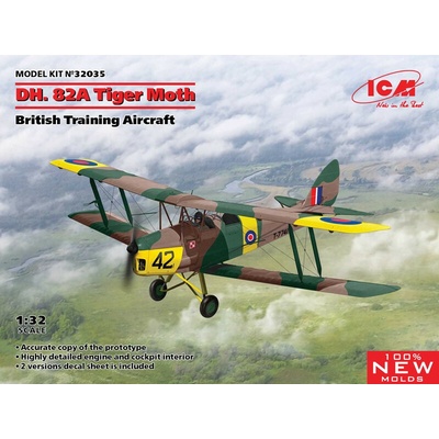 ICM D.H. 82A Tiger Moth British Training Aircraft 1:32