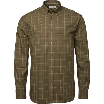 Chevalier Мъжка риза с копчета Chevalier Belmont Regular Fit Shirt - Forest Green Tattersall (033-2683-0113)