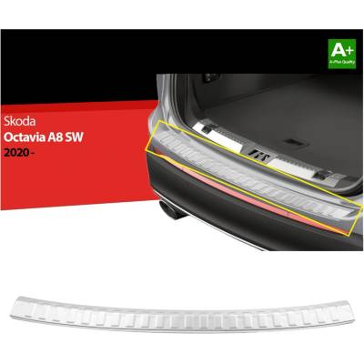 SD Nerez kryt hornej hrany zadného nárazníka Škoda Octavia 4 kombi 2019+