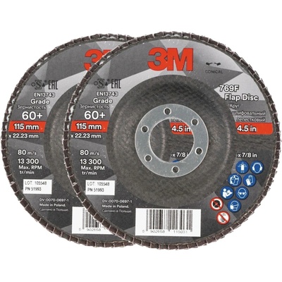 3M 769F Lamelový kotúč 115 mm 7100196816 2 ks
