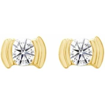 Eppi Minimalistické strieborné napichovacie náušnice s lab-grown diamantmi Vilhelmina E49282