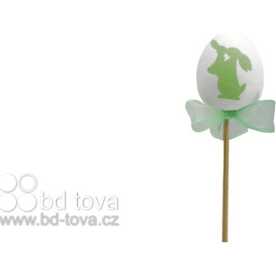 BD-TOVA Bílé vejce se zeleným zajícem zápich