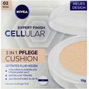 Nivea Expert Finish Cellular 3v1 Ošetrujúci tónovaný krémový make-up v hubke 02 Medium 15 g