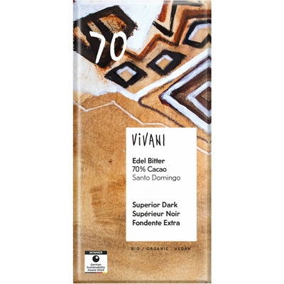 Vivani Bio hořká Santo Domingo 70% 80 g