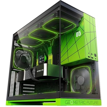 Geometric Future Model 5 Black/Green aRGB NVIDIA style limited edition