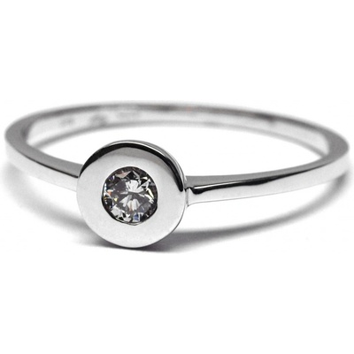 Klenoty BUdín zásnubní prsten z bílého zlata s diamantem J 28229 17