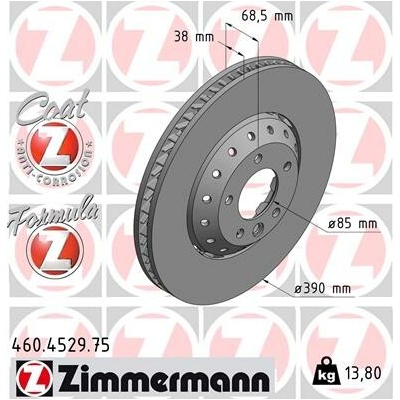 Brzdový kotúč ZIMMERMANN 460.4529.75 (460452975)