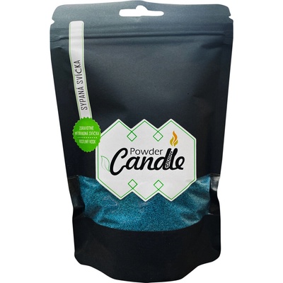 Barevná sypaná svíčka PowderCandle 50hodin – oceánově modrý vosk