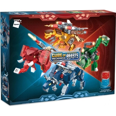Qman Конструктор, Qman, Mechanical Beasts, Куб с бронирани чудовища, 177 части (Q41225)